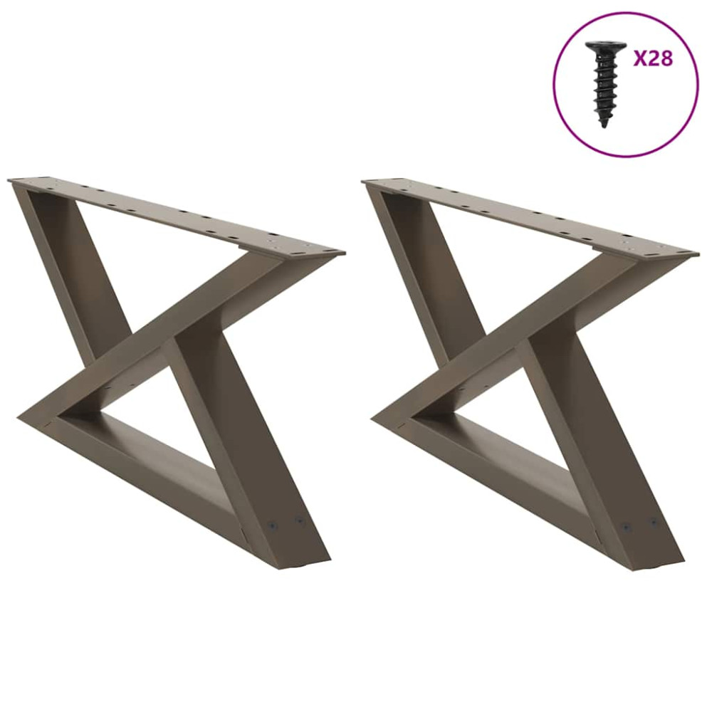 Produktbild för Soffbordsben 2 st naturstål 70x(30-31,3) cm stål