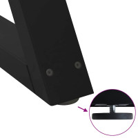 Produktbild för Soffbordsben 2 st svarta 28x(42-43,3) cm stål