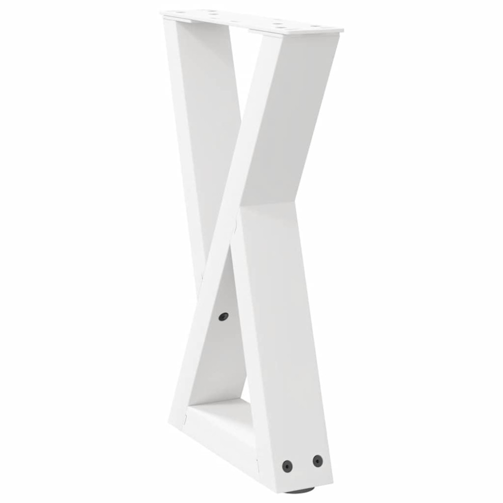 Produktbild för Soffbordsben 2 st vita 28x(42-43,3) cm stål