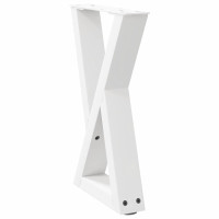 Produktbild för Soffbordsben 2 st vita 28x(42-43,3) cm stål