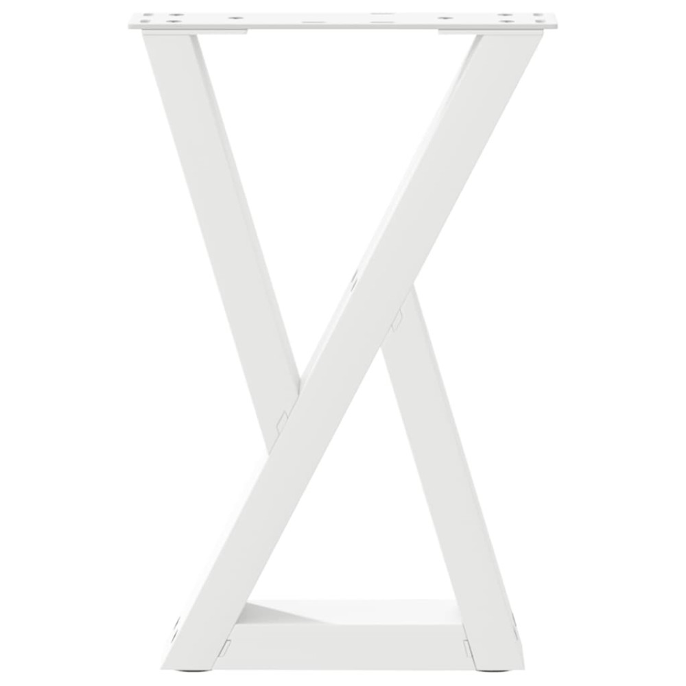 Produktbild för Soffbordsben 2 st vita 28x(42-43,3) cm stål