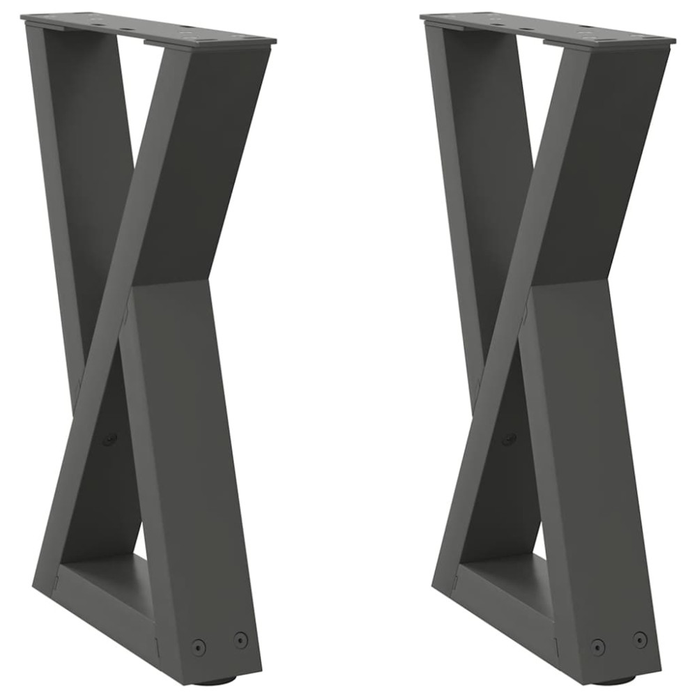 Produktbild för Soffbordsben 2 st antracit 28x(42-43,3) cm stål