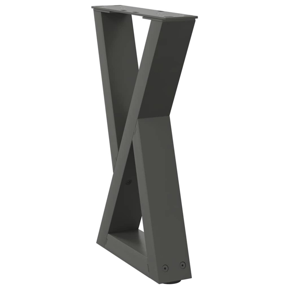 Produktbild för Soffbordsben 2 st antracit 28x(42-43,3) cm stål
