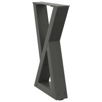 Produktbild för Soffbordsben 2 st antracit 28x(42-43,3) cm stål