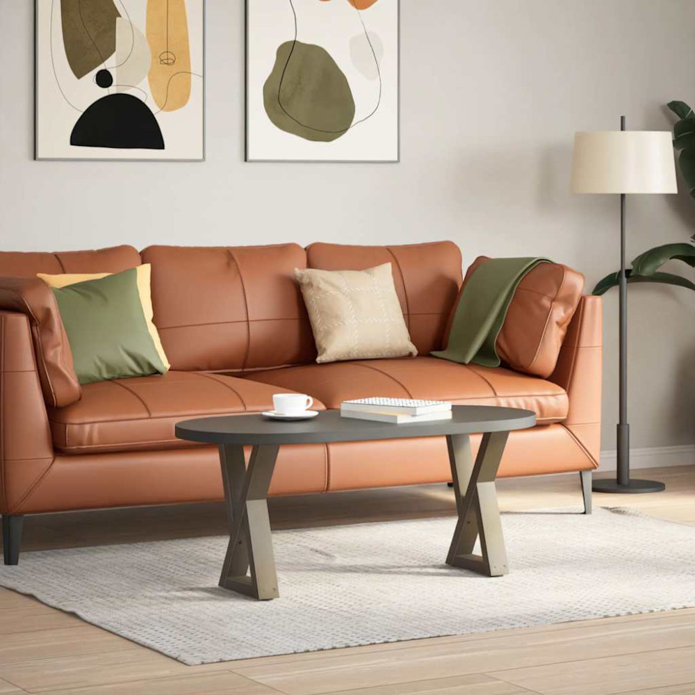Produktbild för Soffbordsben 2 st naturstål 28x(42-43,3) cm stål