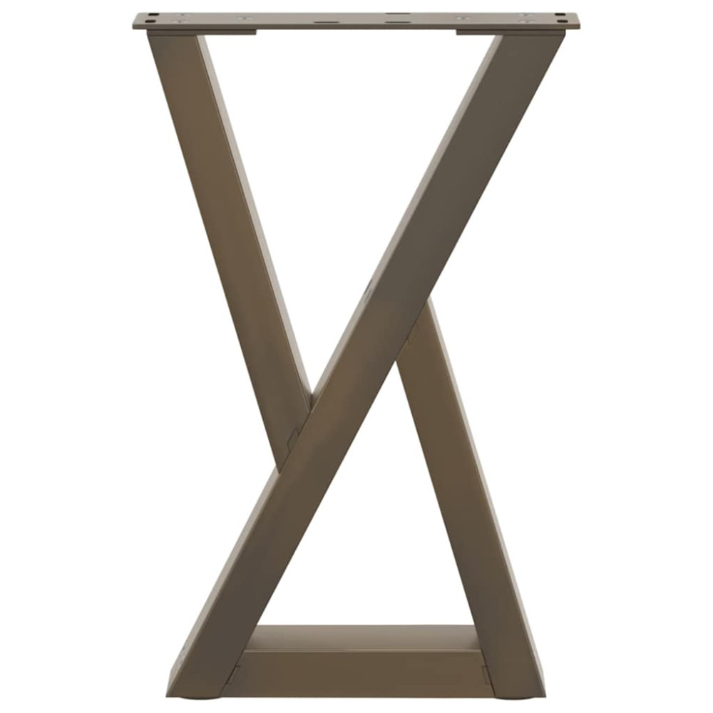 Produktbild för Soffbordsben 2 st naturstål 28x(42-43,3) cm stål