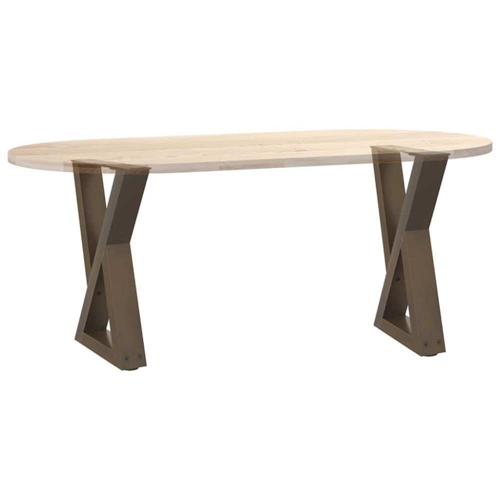 Produktbild för Soffbordsben 2 st naturstål 28x(42-43,3) cm stål