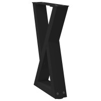 Produktbild för Soffbordsben 2 st svarta 38x(42-43,3) cm stål