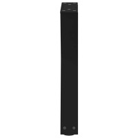 Produktbild för Soffbordsben 2 st svarta 38x(42-43,3) cm stål