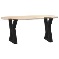 Produktbild för Soffbordsben 2 st svarta 38x(42-43,3) cm stål
