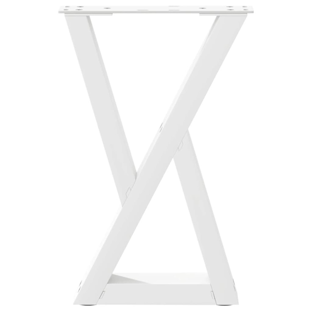 Produktbild för Soffbordsben 2 st vita 38x(42-43,3) cm stål
