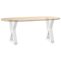 Produktbild för Soffbordsben 2 st vita 38x(42-43,3) cm stål