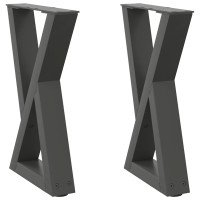 Produktbild för Soffbordsben 2 st antracit 38x(42-43,3) cm stål