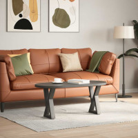 Produktbild för Soffbordsben 2 st antracit 38x(42-43,3) cm stål