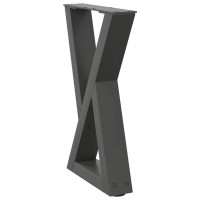 Produktbild för Soffbordsben 2 st antracit 38x(42-43,3) cm stål
