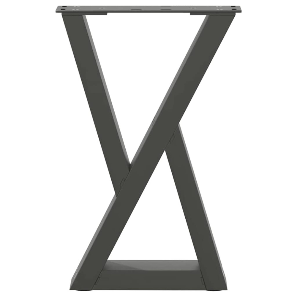 Produktbild för Soffbordsben 2 st antracit 38x(42-43,3) cm stål