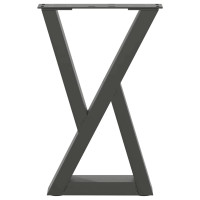 Produktbild för Soffbordsben 2 st antracit 38x(42-43,3) cm stål