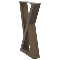 Produktbild för Soffbordsben 2 st naturstål 38x(42-43,3) cm stål
