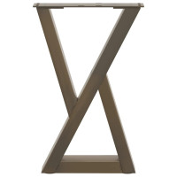 Produktbild för Soffbordsben 2 st naturstål 38x(42-43,3) cm stål