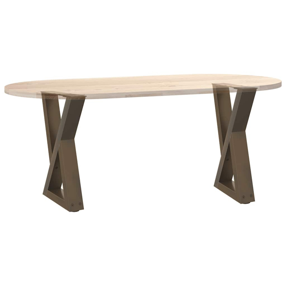 Produktbild för Soffbordsben 2 st naturstål 38x(42-43,3) cm stål