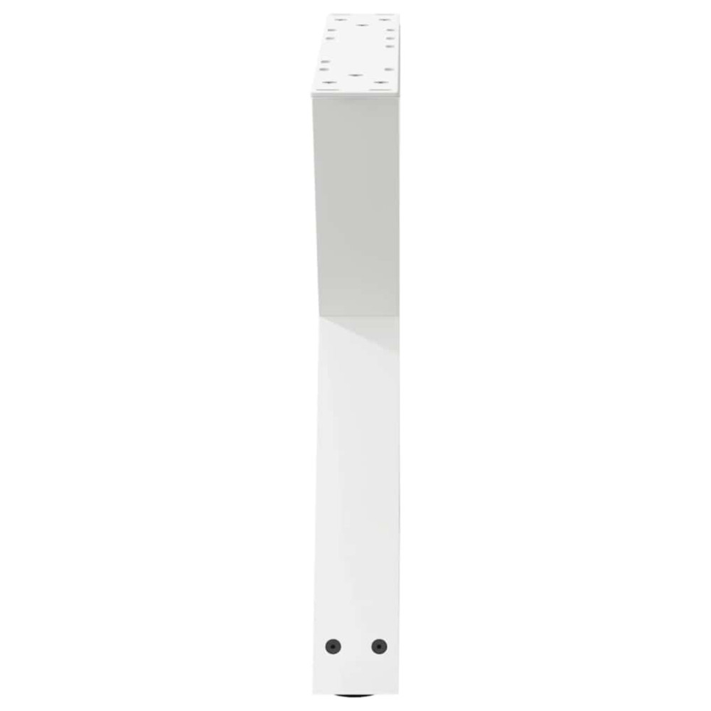 Produktbild för Soffbordsben 2 st vita 50x(42-43,3) cm stål