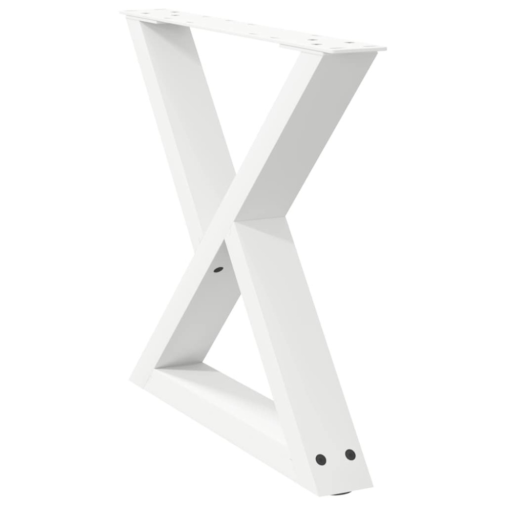 Produktbild för Soffbordsben 2 st vita 60x(42-43,3) cm stål