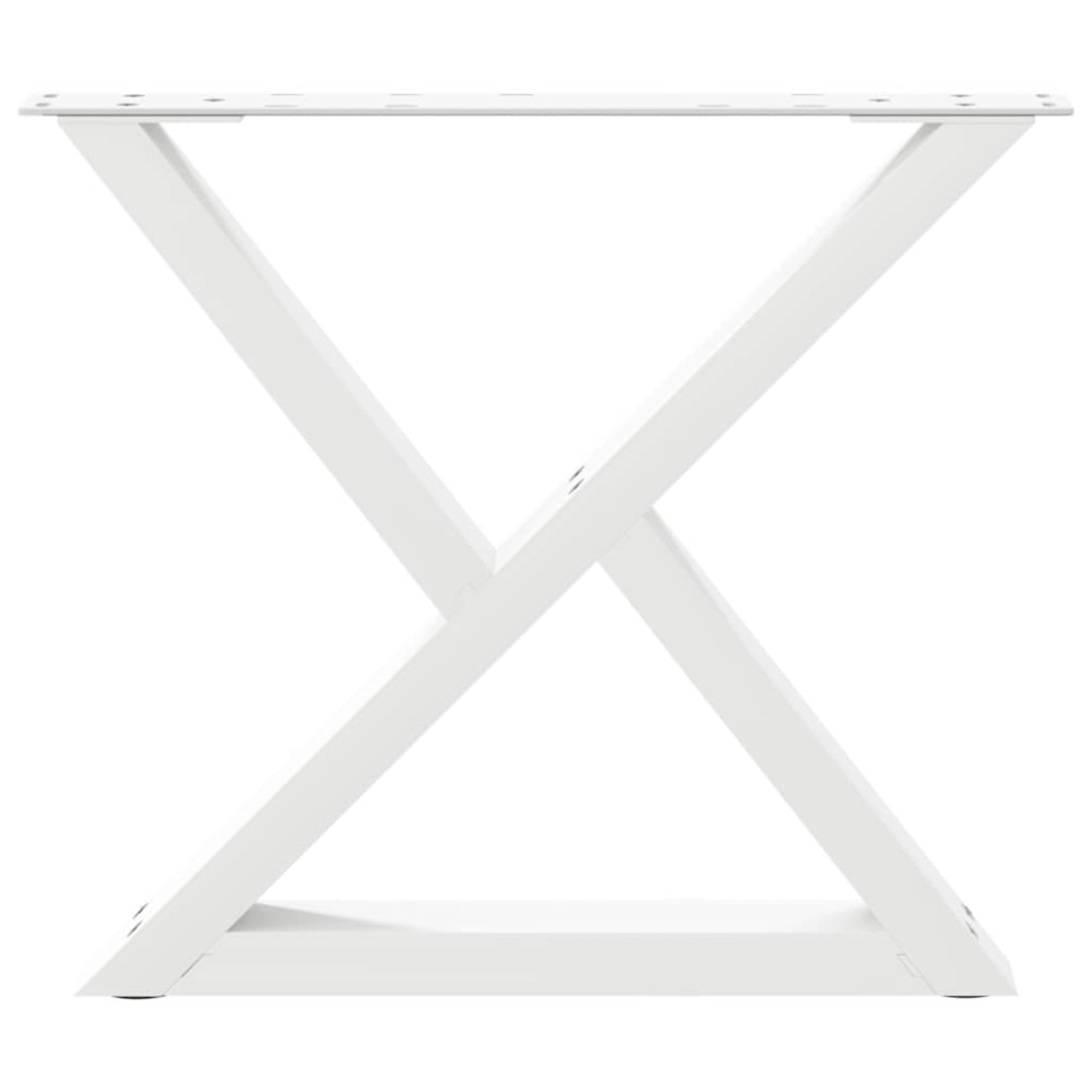 Produktbild för Soffbordsben 2 st vita 60x(42-43,3) cm stål
