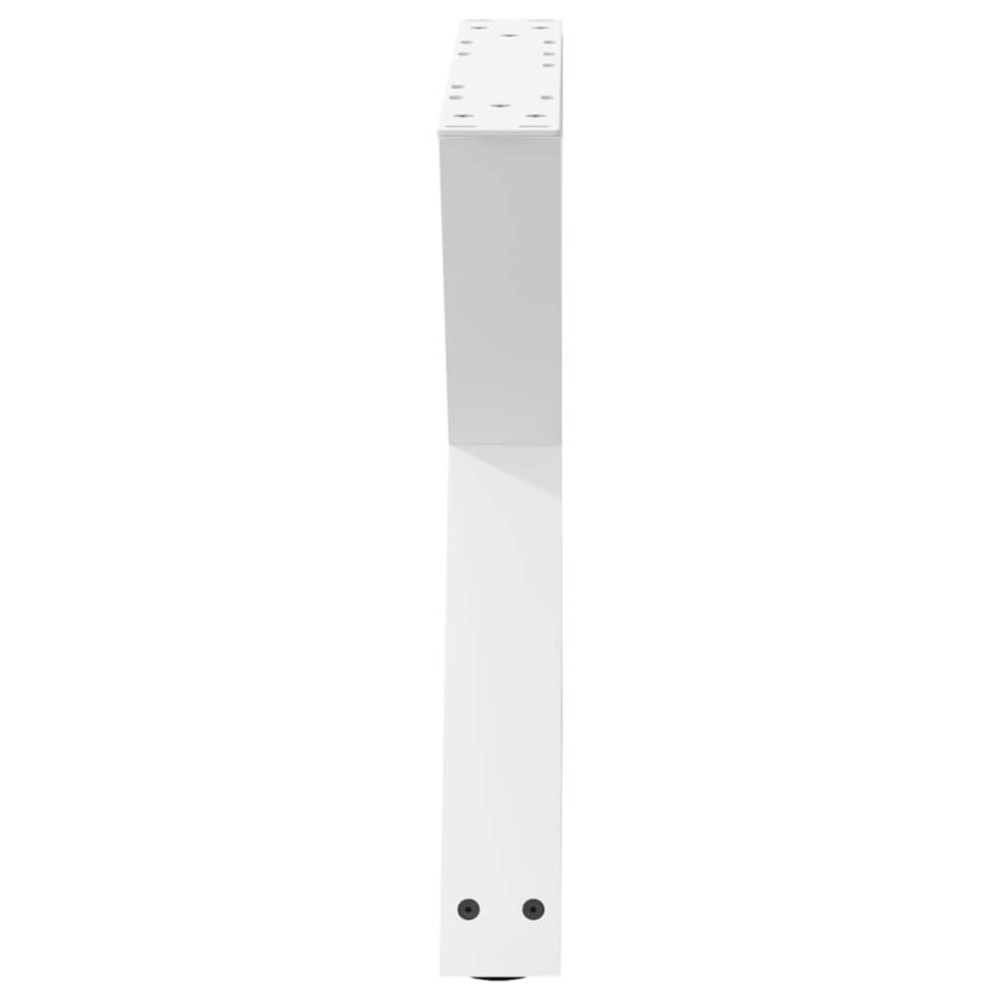 Produktbild för Soffbordsben 2 st vita 60x(42-43,3) cm stål