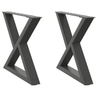 Produktbild för Soffbordsben 2 st antracit 60x(42-43,3) cm stål