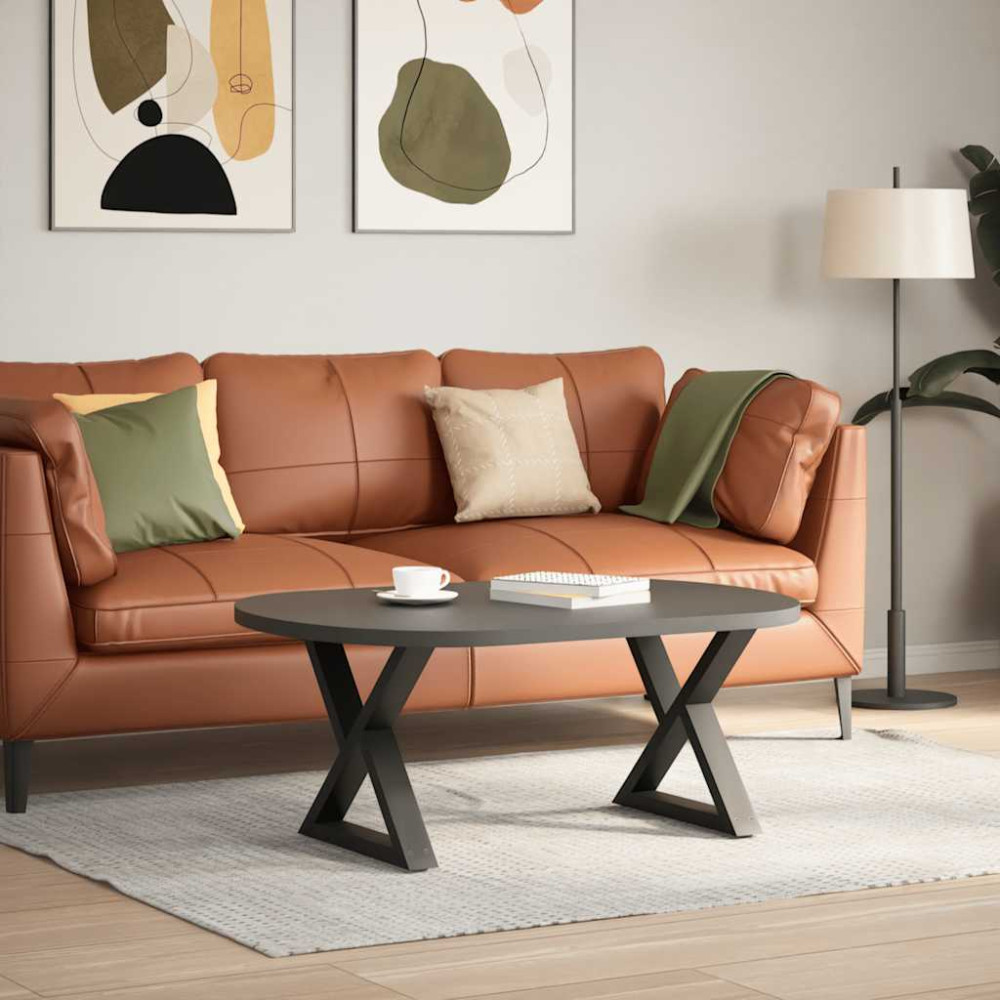 Produktbild för Soffbordsben 2 st antracit 60x(42-43,3) cm stål