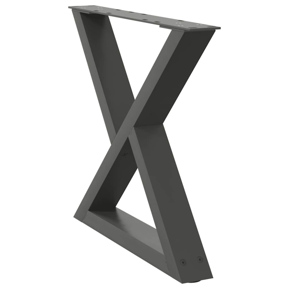 Produktbild för Soffbordsben 2 st antracit 60x(42-43,3) cm stål