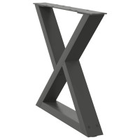 Produktbild för Soffbordsben 2 st antracit 60x(42-43,3) cm stål