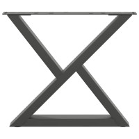Produktbild för Soffbordsben 2 st antracit 60x(42-43,3) cm stål