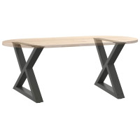 Produktbild för Soffbordsben 2 st antracit 60x(42-43,3) cm stål