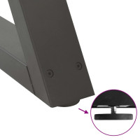 Produktbild för Soffbordsben 2 st antracit 60x(42-43,3) cm stål