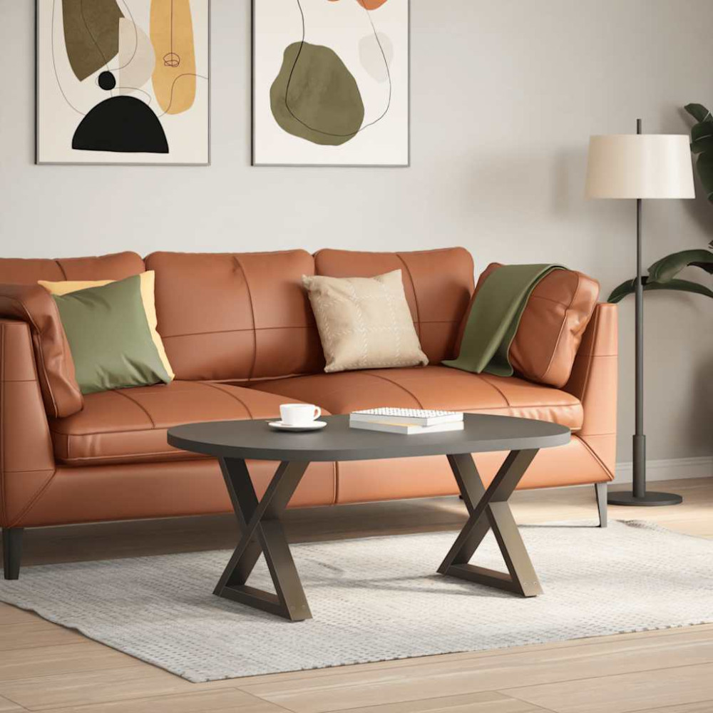Produktbild för Soffbordsben 2 st naturstål 60x(42-43,3) cm stål