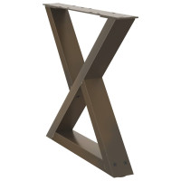 Produktbild för Soffbordsben 2 st naturstål 60x(42-43,3) cm stål