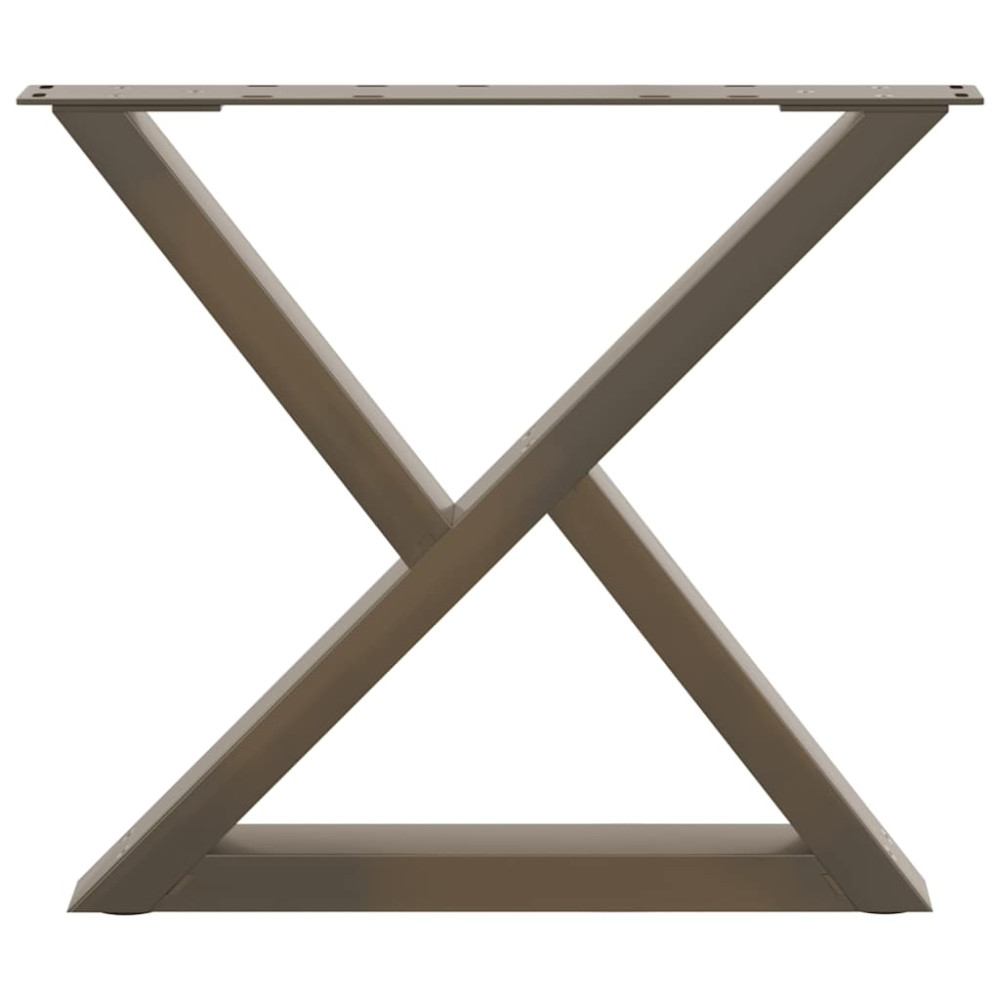 Produktbild för Soffbordsben 2 st naturstål 60x(42-43,3) cm stål