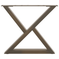 Produktbild för Soffbordsben 2 st naturstål 60x(42-43,3) cm stål