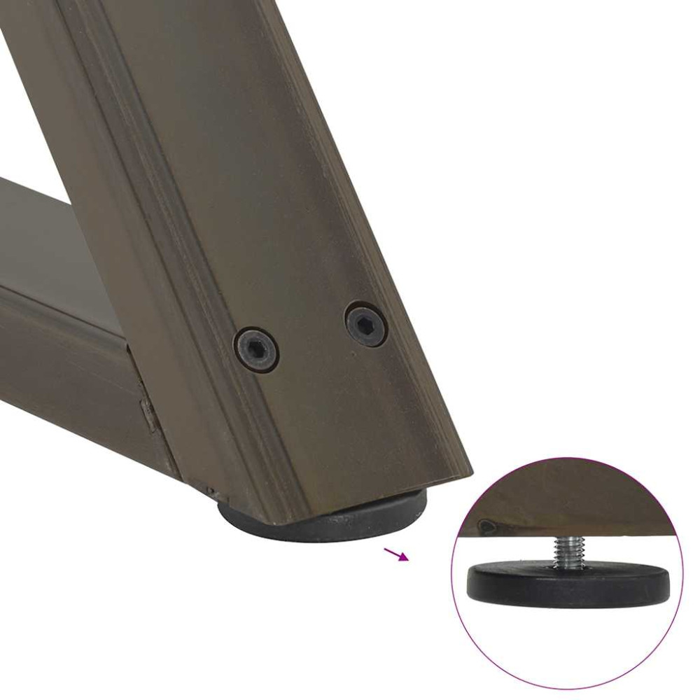 Produktbild för Soffbordsben 2 st naturstål 60x(42-43,3) cm stål