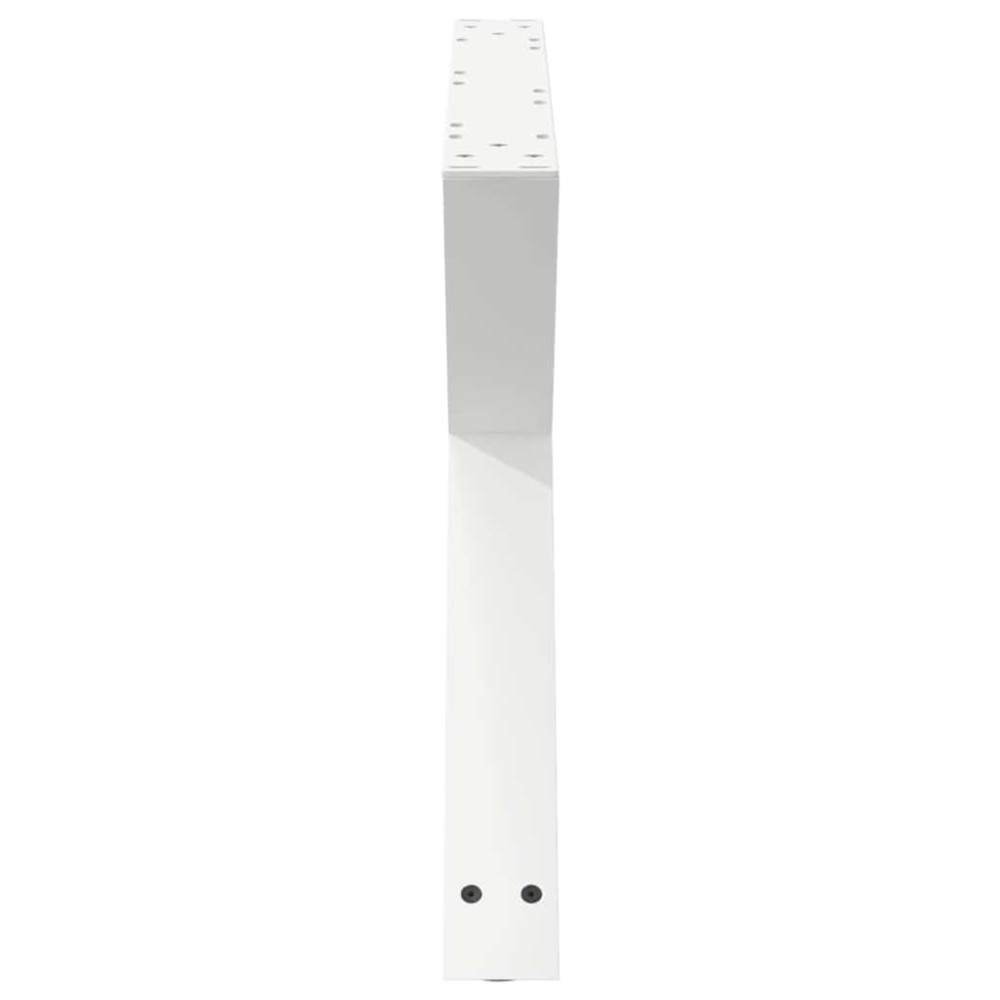 Produktbild för Soffbordsben 2 st vita 70x(42-43,3) cm stål