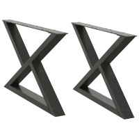 Produktbild för Soffbordsben 2 st antracit 70x(42-43,3) cm stål
