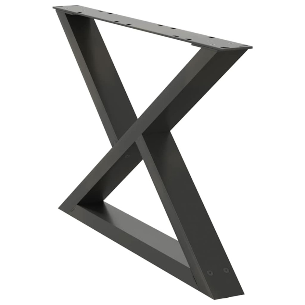Produktbild för Soffbordsben 2 st antracit 70x(42-43,3) cm stål