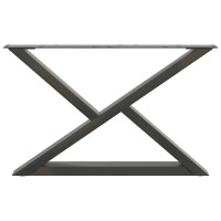 Produktbild för Soffbordsben 2 st antracit 70x(42-43,3) cm stål