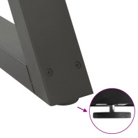 Produktbild för Soffbordsben 2 st antracit 70x(42-43,3) cm stål