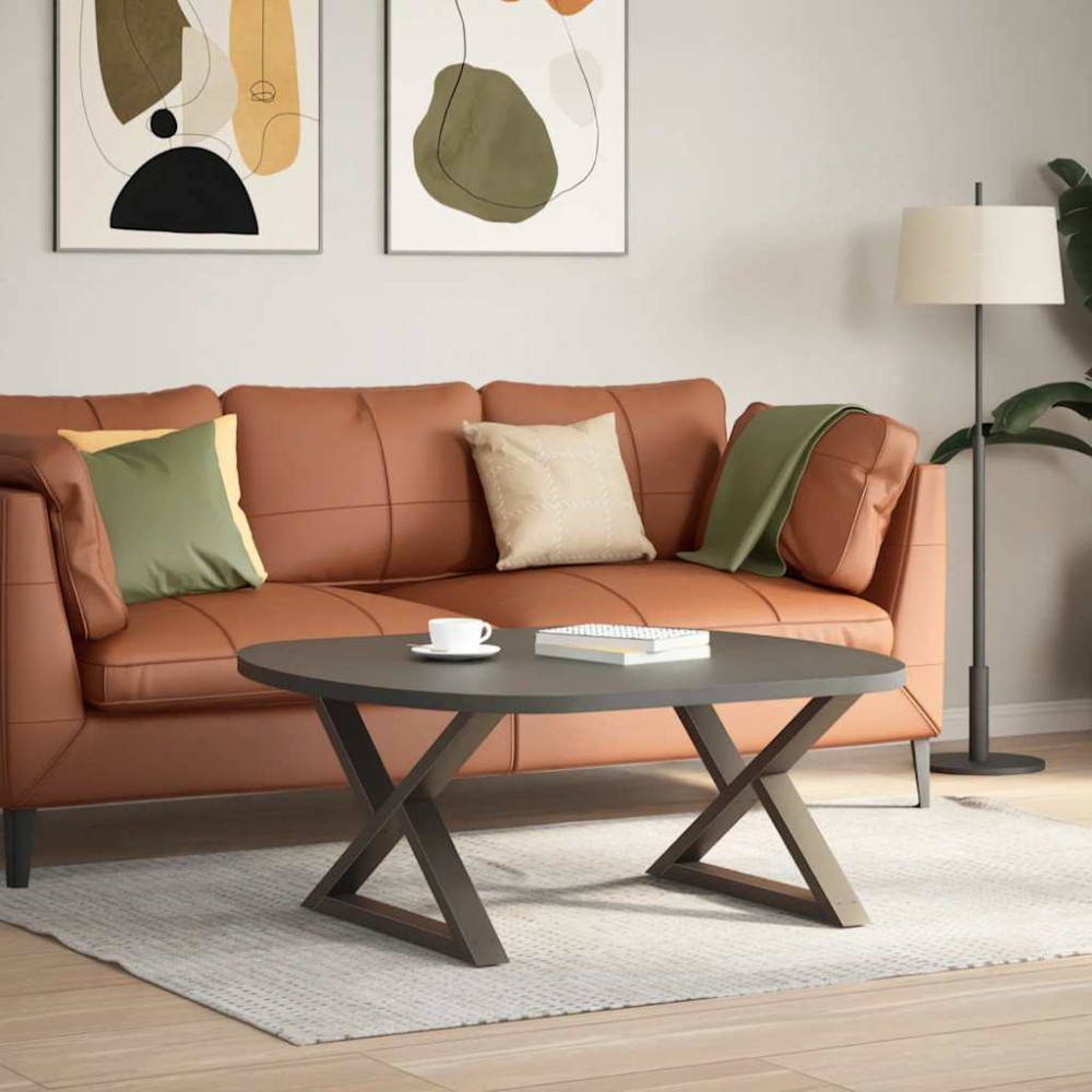Produktbild för Soffbordsben 2 st naturstål 70x(42-43,3) cm stål