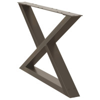 Produktbild för Soffbordsben 2 st naturstål 70x(42-43,3) cm stål