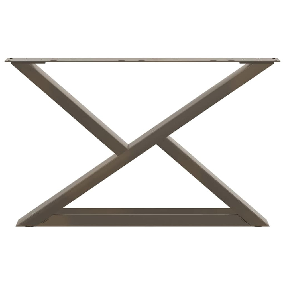 Produktbild för Soffbordsben 2 st naturstål 70x(42-43,3) cm stål