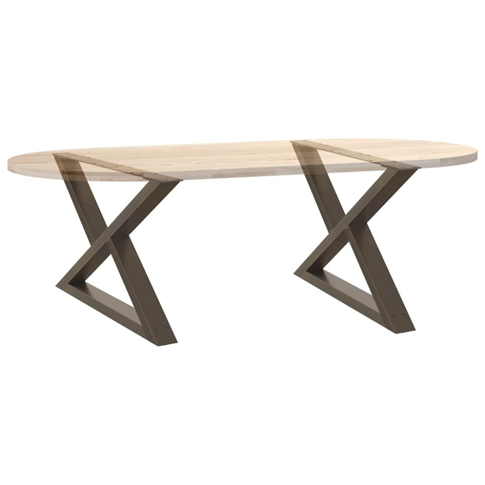 Produktbild för Soffbordsben 2 st naturstål 70x(42-43,3) cm stål