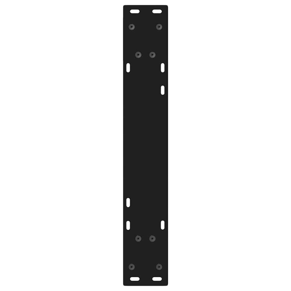 Produktbild för Matbordsben 2 st svarta 50x(72-73,3) cm stål